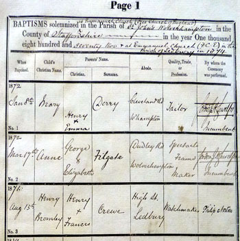Baptism Entries