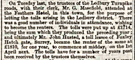 Lease of Tolls